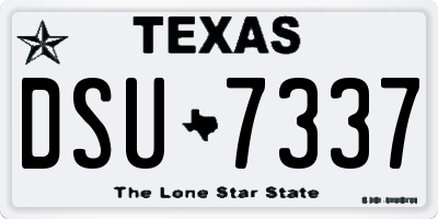 TX license plate DSU7337