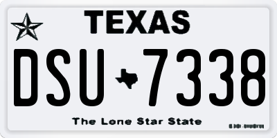 TX license plate DSU7338
