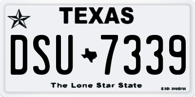TX license plate DSU7339