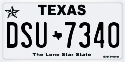 TX license plate DSU7340