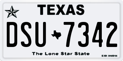TX license plate DSU7342