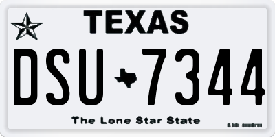 TX license plate DSU7344