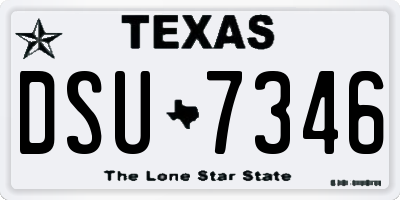 TX license plate DSU7346