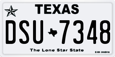 TX license plate DSU7348