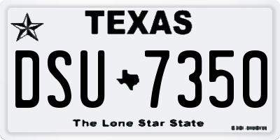 TX license plate DSU7350