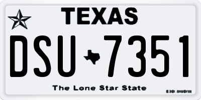 TX license plate DSU7351