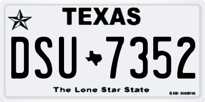 TX license plate DSU7352