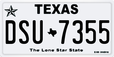 TX license plate DSU7355
