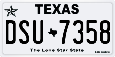 TX license plate DSU7358