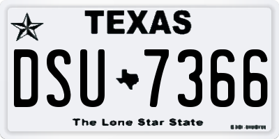TX license plate DSU7366
