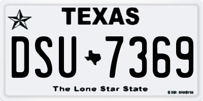 TX license plate DSU7369