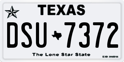 TX license plate DSU7372
