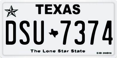 TX license plate DSU7374
