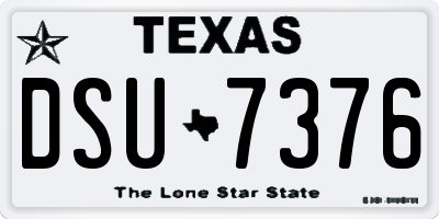 TX license plate DSU7376