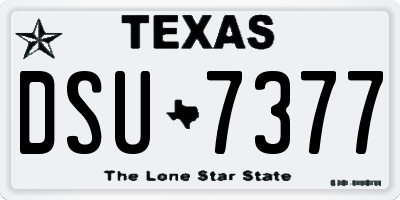 TX license plate DSU7377