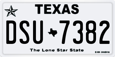 TX license plate DSU7382
