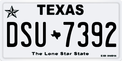 TX license plate DSU7392