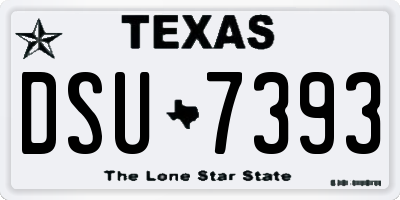 TX license plate DSU7393