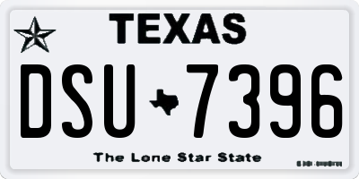 TX license plate DSU7396