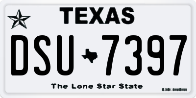 TX license plate DSU7397