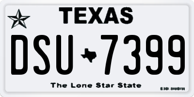 TX license plate DSU7399
