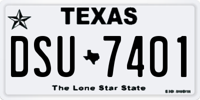 TX license plate DSU7401