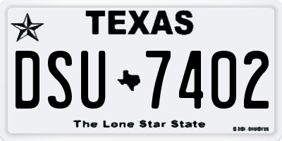 TX license plate DSU7402