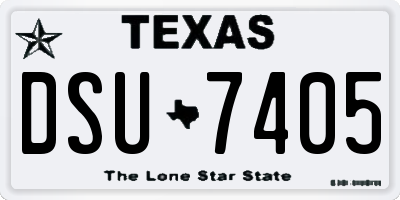TX license plate DSU7405