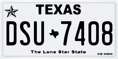 TX license plate DSU7408
