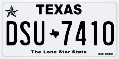 TX license plate DSU7410