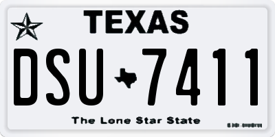 TX license plate DSU7411