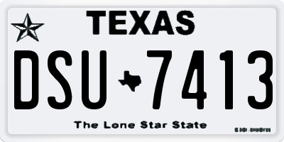 TX license plate DSU7413