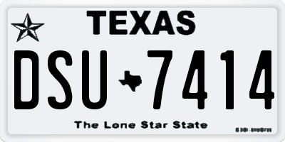 TX license plate DSU7414