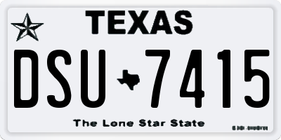 TX license plate DSU7415