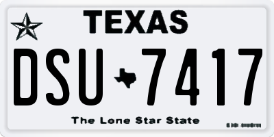 TX license plate DSU7417