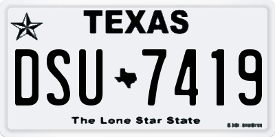 TX license plate DSU7419