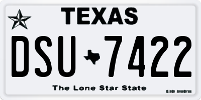 TX license plate DSU7422