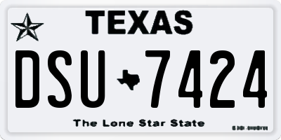 TX license plate DSU7424