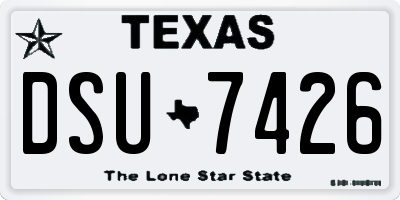 TX license plate DSU7426