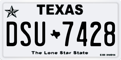 TX license plate DSU7428