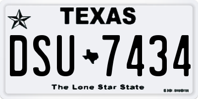 TX license plate DSU7434