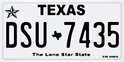 TX license plate DSU7435