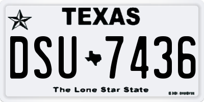 TX license plate DSU7436