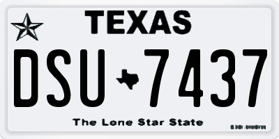 TX license plate DSU7437