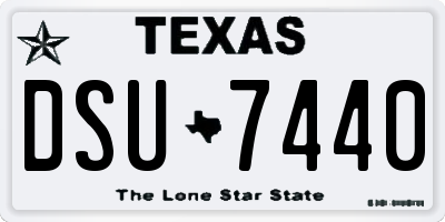 TX license plate DSU7440