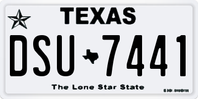 TX license plate DSU7441