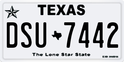 TX license plate DSU7442
