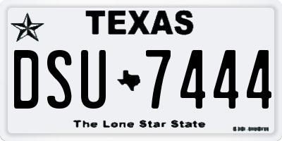 TX license plate DSU7444