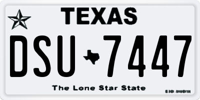 TX license plate DSU7447