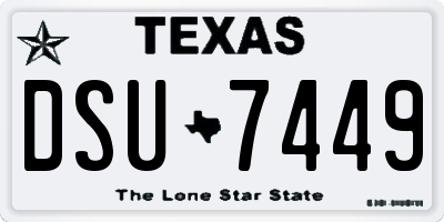 TX license plate DSU7449